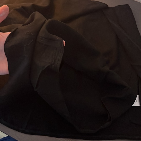 Short black cotton skirt with thin built-in shorts - Picture 2 of 4